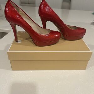 Michael Kors Red Ionna Pump